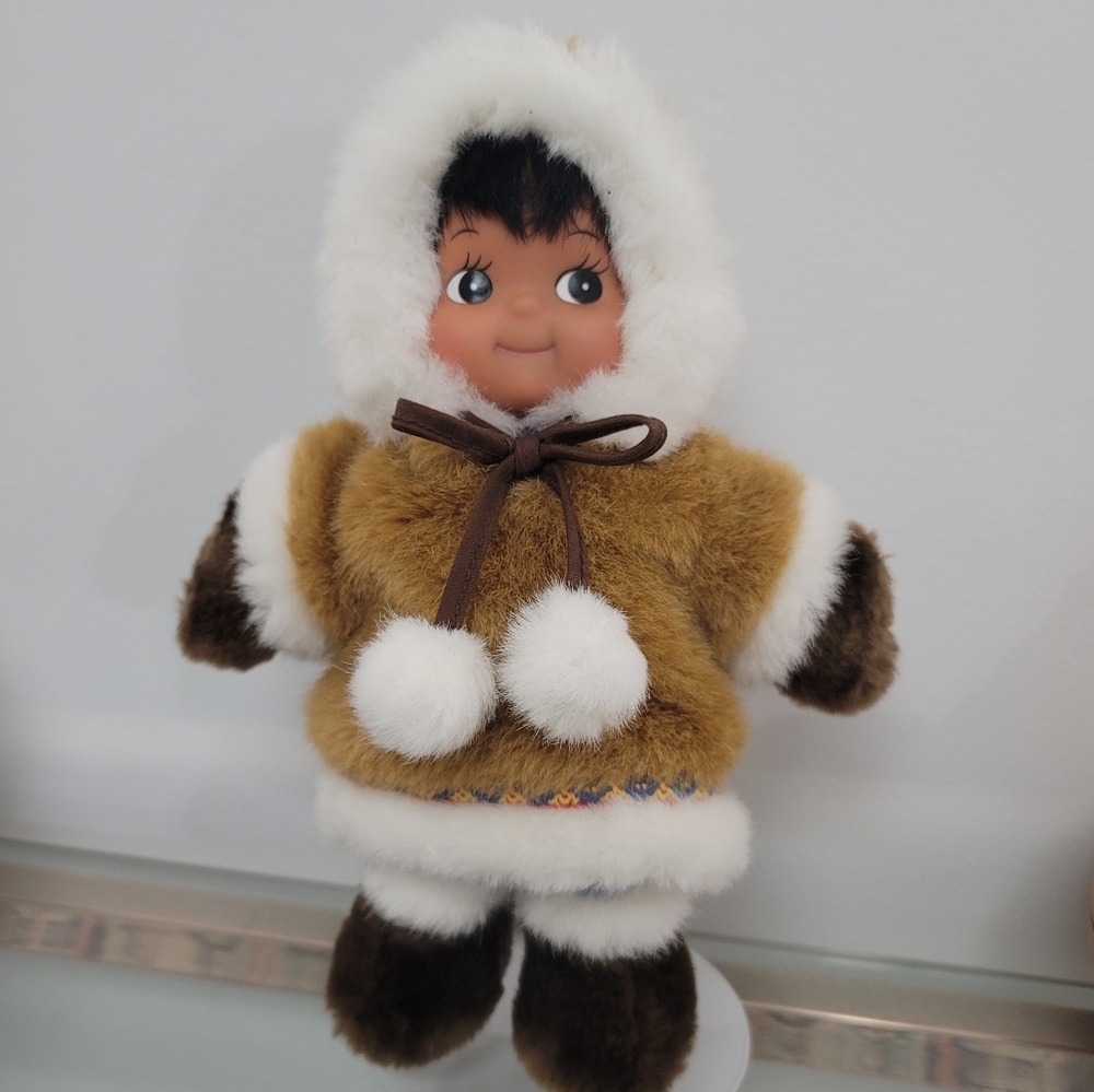 Fuzzy Inuit baby 10" stand not included